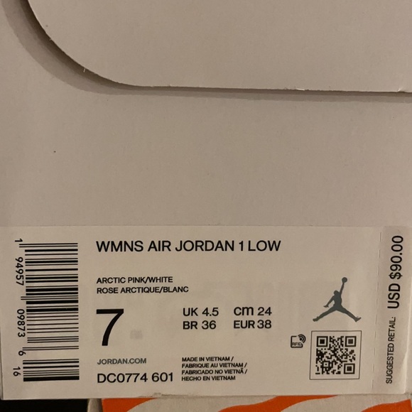 Nike Air Jordan 1 Low "Arctic Pink DC0774-601 - Picture 12 of 14